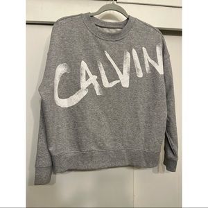 Calvin Klein BRUSH LOGO CREWNECK SWEATSHIRT Size Medium